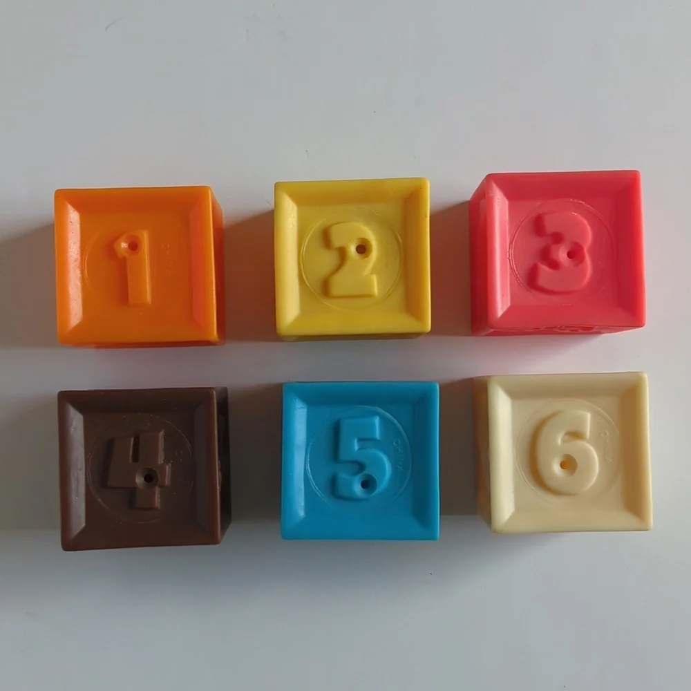 Infantino soft rubber baby numbers animals blocks owls sheep zebra elephant 1-6